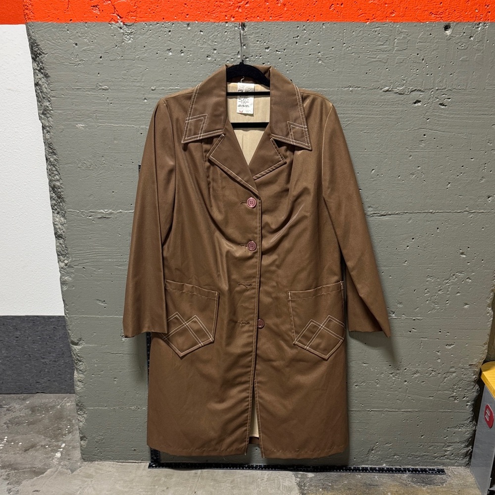 Elegant Vintage Brown Women's Coat